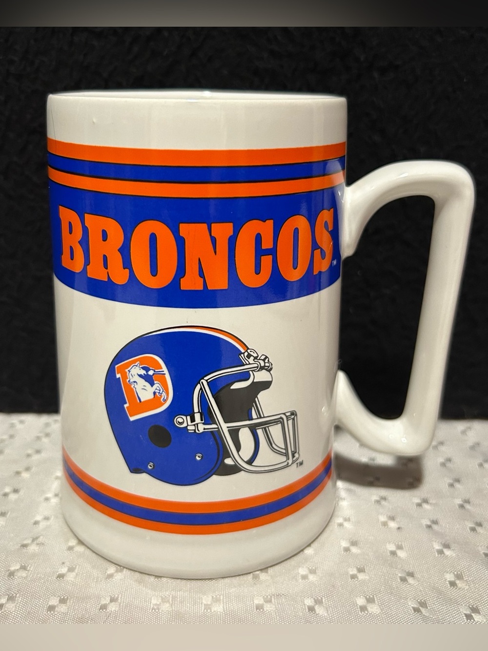 VTG 1990S Russ NFL Denver Broncos Mug/Stein Ceramic 16oz Retro/Throwback